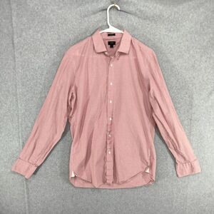 J Crew Ludlow Button Down Shirt Mens Size M Red White Microcheck 120's 2 ply